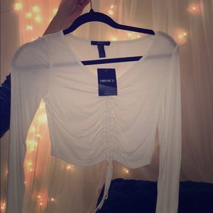 Never worn white tie long sleeve